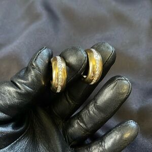 Vintage Givenchy Pierces Gold Earrings.